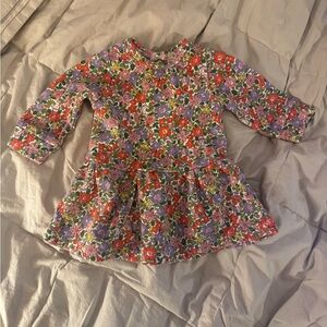 Boden Baby Floral Dress with Red and Purple Accents